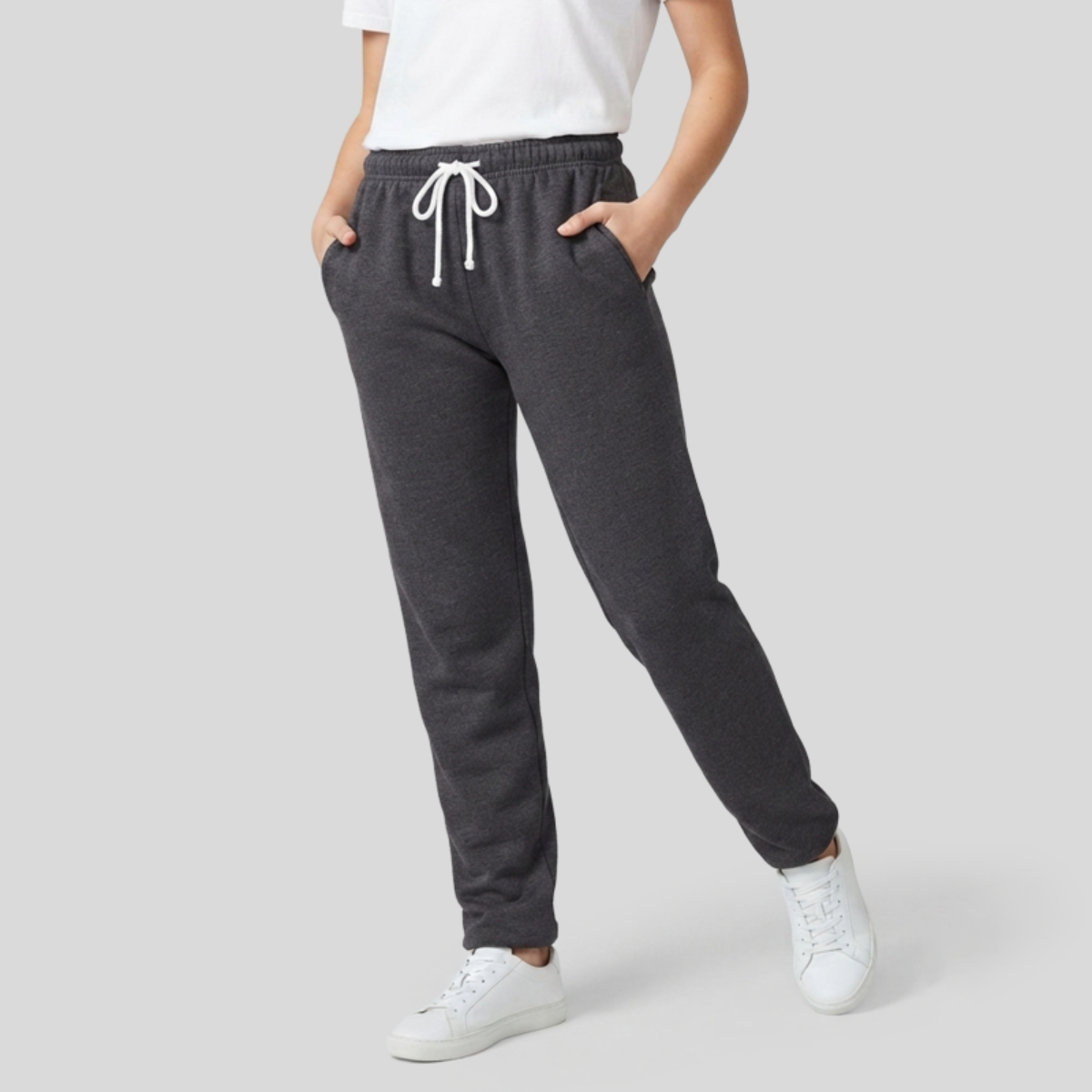 Bella + Canvas Unisex Sponge Fleece Long Scrunch Pant Front