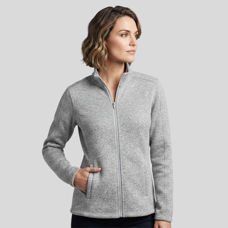 Devon & Jones Ladies' Bristol Full-Zip Sweater Fleece Jacket Front