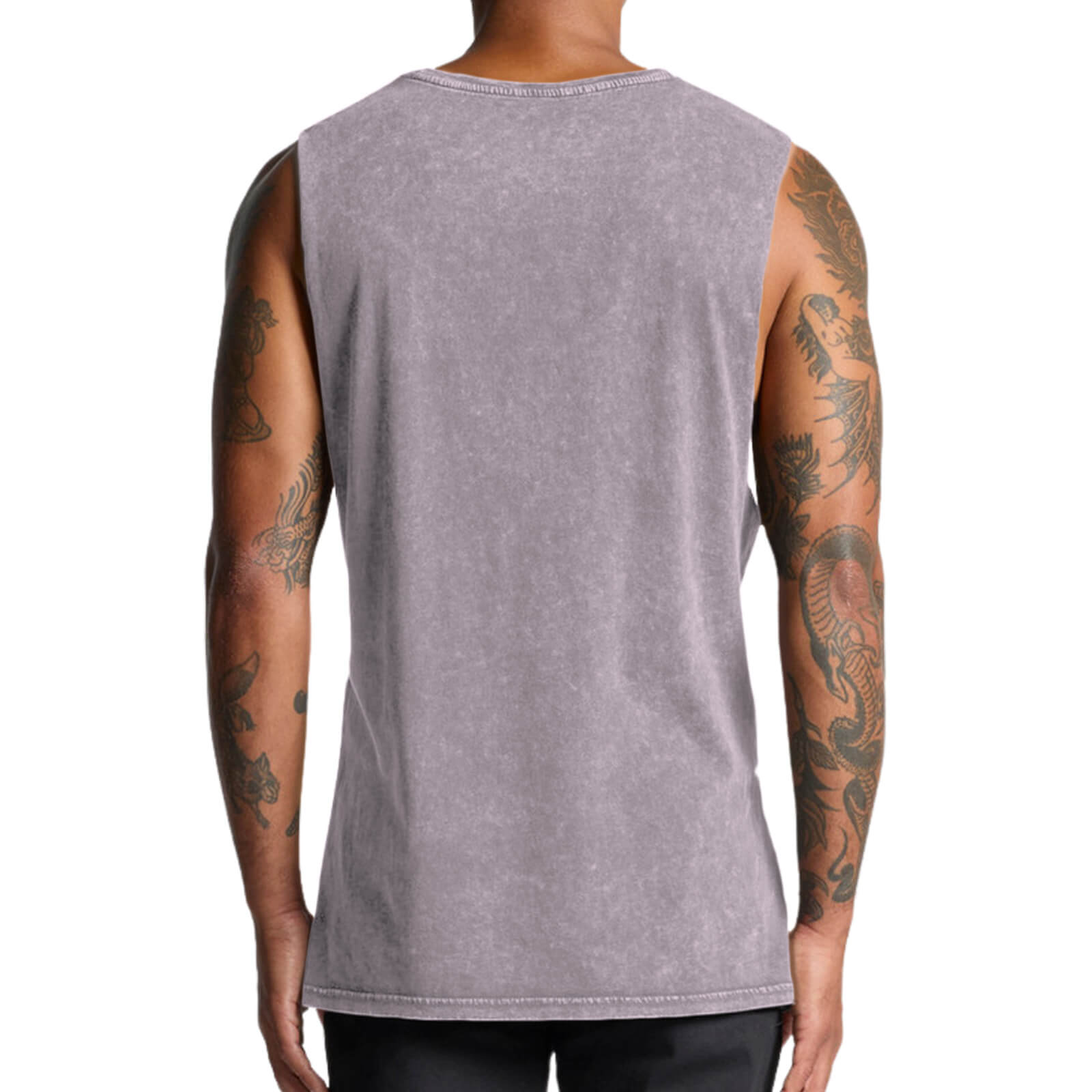 Unisex Stonewash Tank Top Back