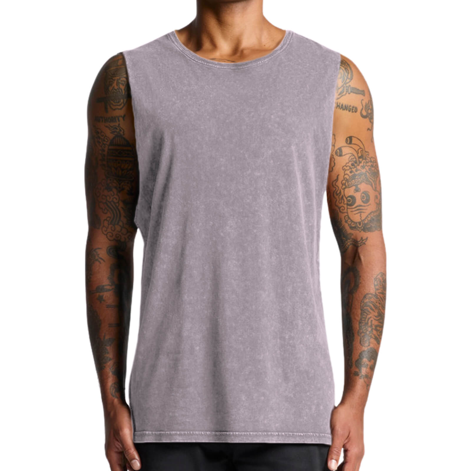 Unisex Stonewash Tank Top Front