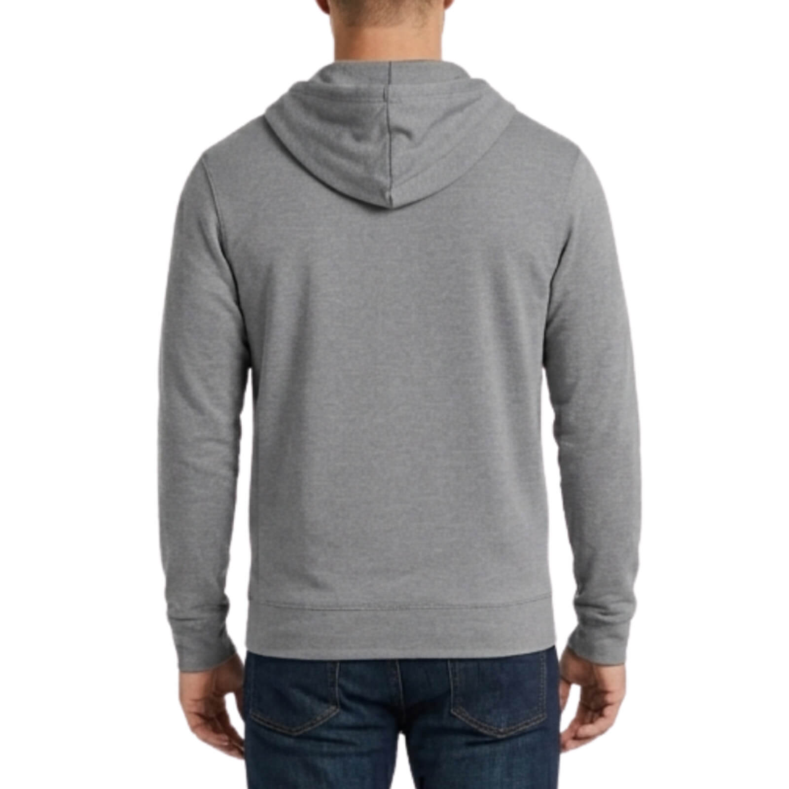 District® Unisex Jersey Full-Zip Hoodie Back
