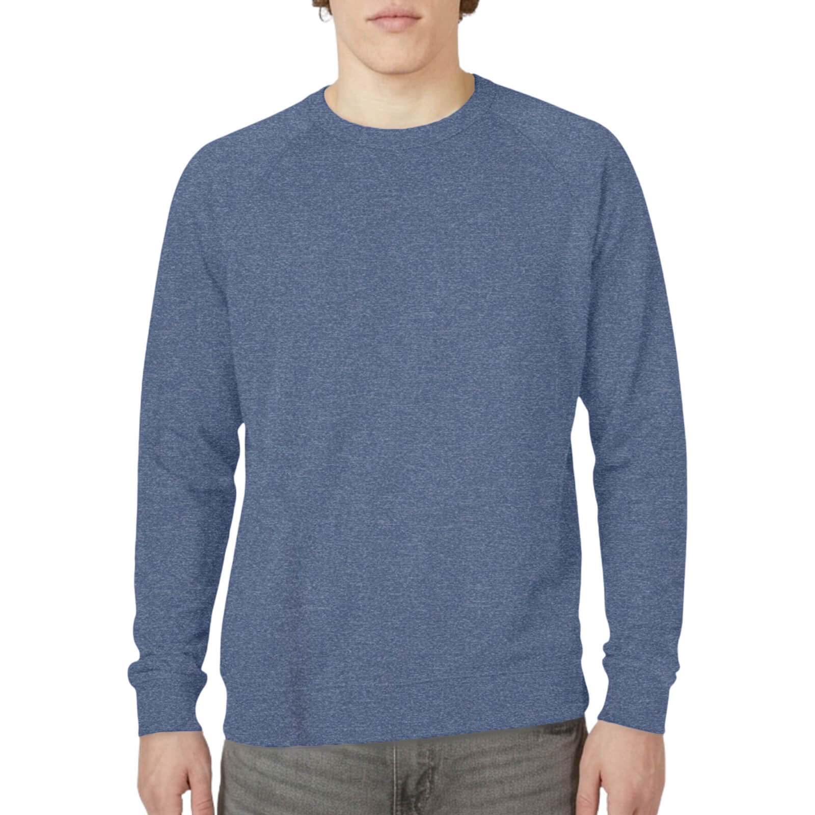 Unisex French Terry Raglan Crewneck Front