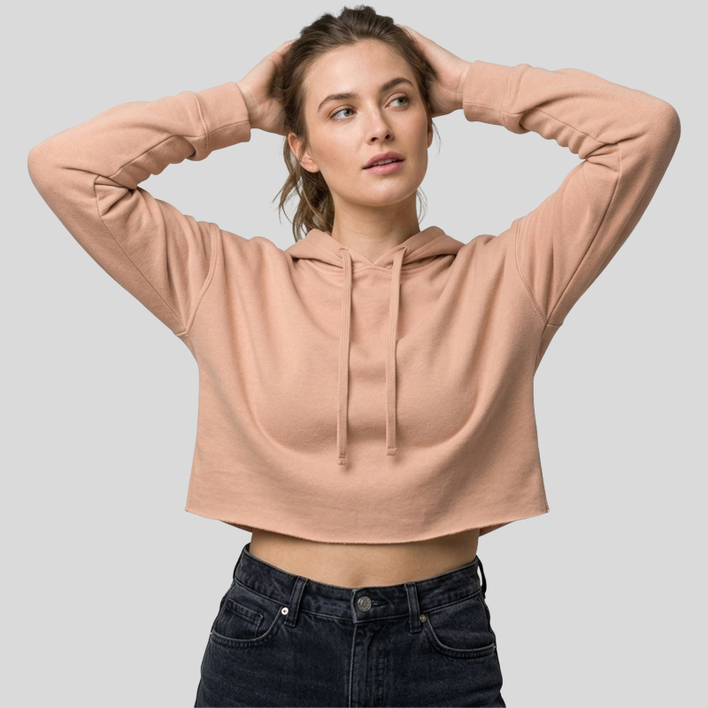 Bella + Canvas Women's Cropped Fleece Hoodie Front