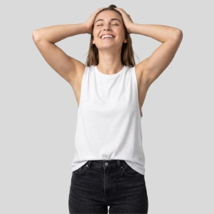 Bella + Canvas Ladies' Flowy Scoop Muscle Tank Front