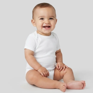 Infant Baby Rib Bodysuit Front