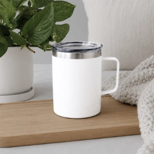 Prime Line 12oz Vacuum Insulated Coffee Mug With Handle Front