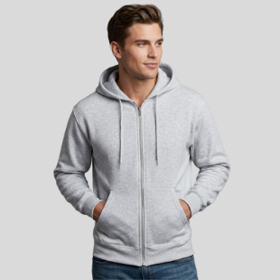 Champion Adult Powerblend® Full-Zip Hooded Sweatshirt Front