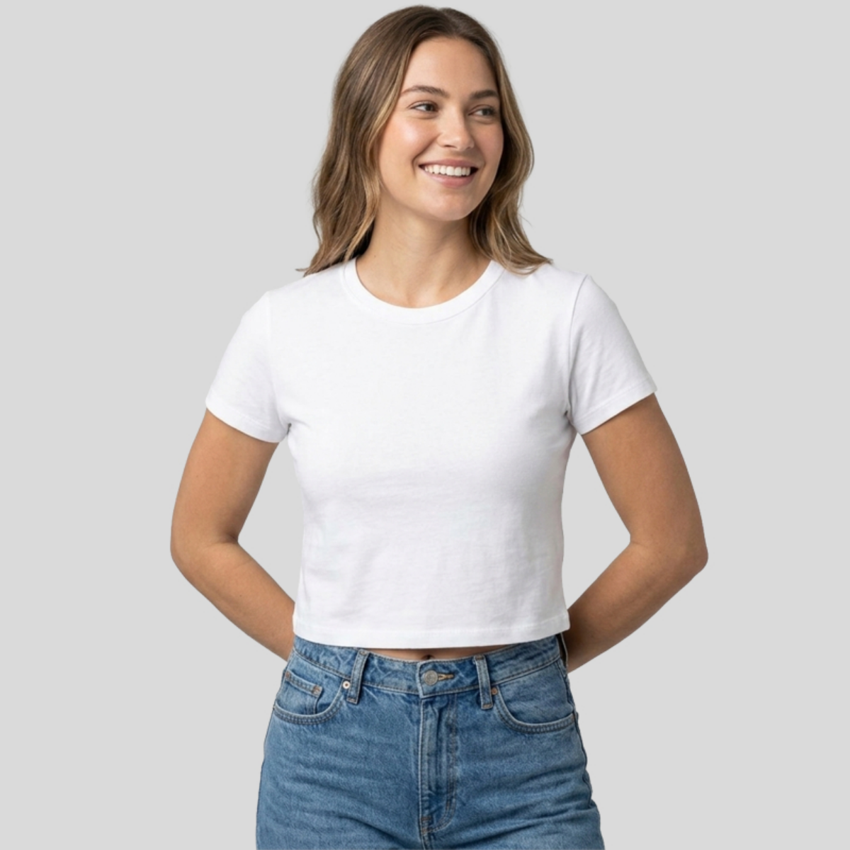Bella + Canvas Ladies' Micro Ribbed Baby Tee Front