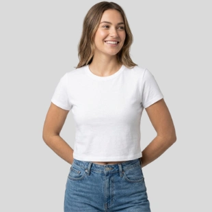 Bella + Canvas Ladies' Micro Ribbed Baby Tee Front
