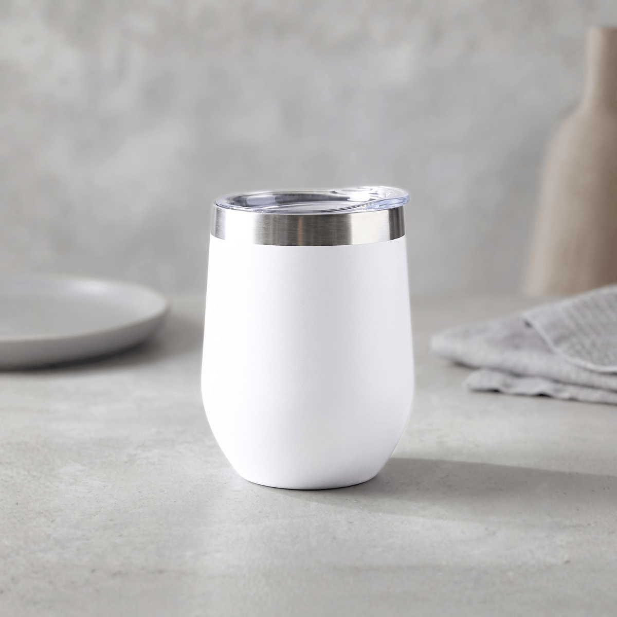 12 oz. Vinay Stemless Wine Glass Front