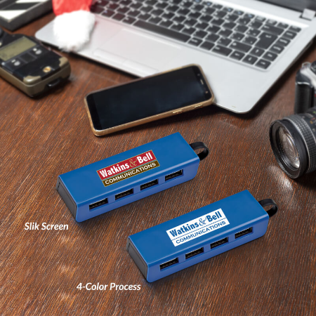 4-Port Traveler USB Hub With Phone Stand