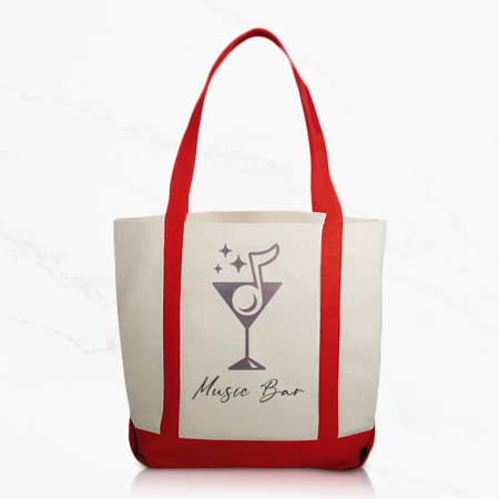 Custom Two Tone Cotton Canvas Tote Bags