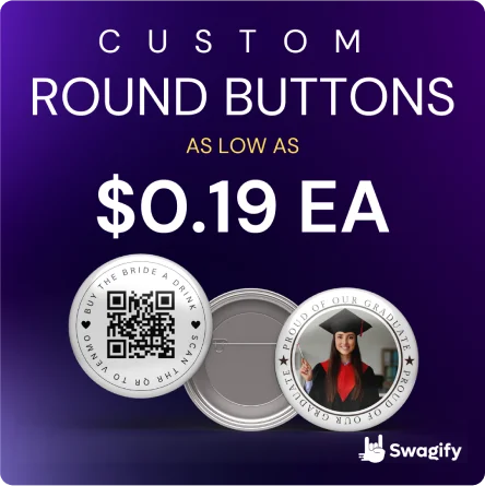 Custom Round Pin Button