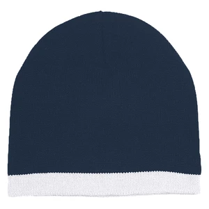 Knit Beanie with Stripe view 3