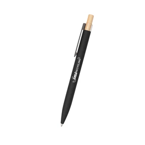 Recycled Aluminum Pen with Bamboo view 1