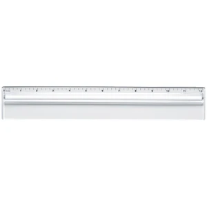12" Plastic Ruler with Built-In Magnifying Glass view 3