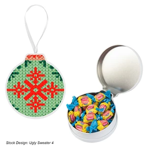 Full Color Ornament Tin With Candy view 8