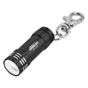 Mini Aluminum LED Flashlight with Key Clip view 1