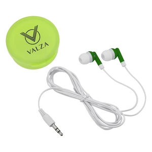 Earbuds in Round Plastic Case view 6