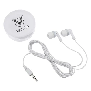 Earbuds in Round Plastic Case view 12