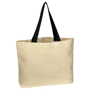 Natural 10 oz Cotton Canvas Tote Bag view 1