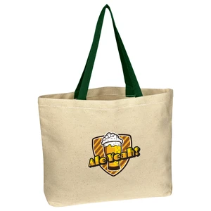 Natural 10 oz Cotton Canvas Tote Bag view 5