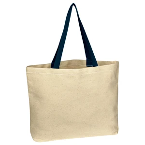 Natural 10 oz Cotton Canvas Tote Bag view 7