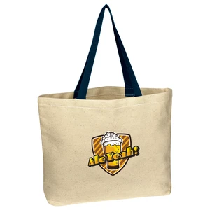 Natural 10 oz Cotton Canvas Tote Bag view 8