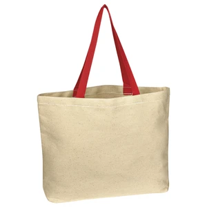 Natural 10 oz Cotton Canvas Tote Bag view 10