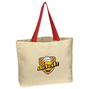 Natural 10 oz Cotton Canvas Tote Bag view 11