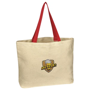 Natural 10 oz Cotton Canvas Tote Bag view 12