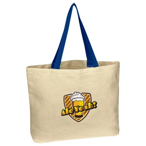 Natural 10 oz Cotton Canvas Tote Bag view 14