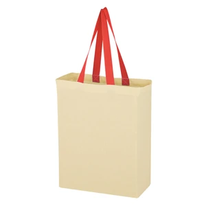 Natural 5 oz Cotton Canvas Tote Bag view 3