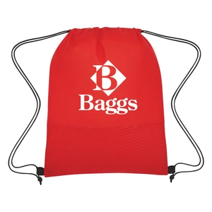 Wave Design Non-Woven Drawstring Bag view 2