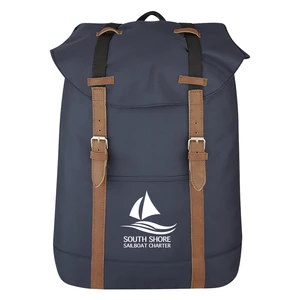 Flap Drawstring Backpack view 2