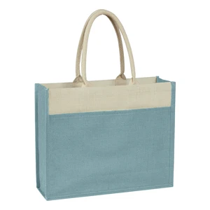 Jute Tote Bag with Front Pocket view 2