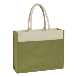 Jute Tote Bag with Front Pocket view 3