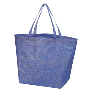 Crosshatch Non-Woven Shopper Tote Bag view 2
