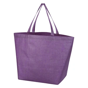 Crosshatch Non-Woven Shopper Tote Bag view 4