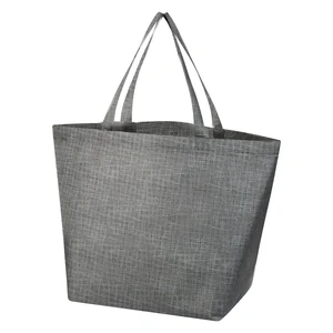 Crosshatch Non-Woven Shopper Tote Bag view 6