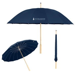 46" Arc Eco RPET Umbrella with Bamboo Handle view 2