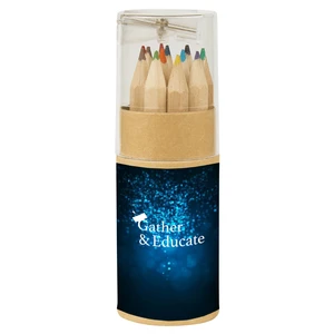 12-Piece Colored Pencil Set in Tube with Sharpener view 1