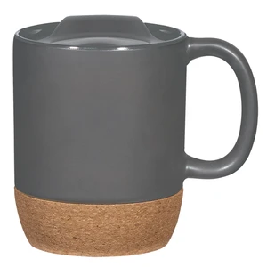 14 oz Cork Base Ceramic Mug view 3