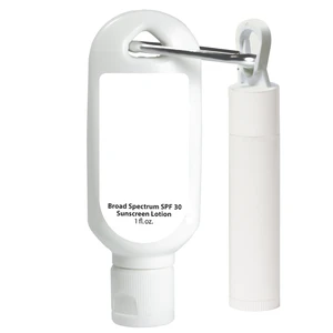 Kit: 1 oz. SPF30 Sunscreen Lotion with Carabiner and SPF15 Lip Balm view 1