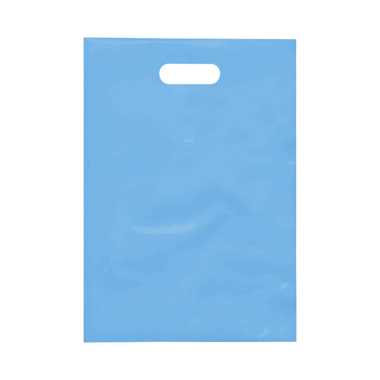 9.5 x 14 Inch Die Cut Frosted Brite Plastic Bags view 2