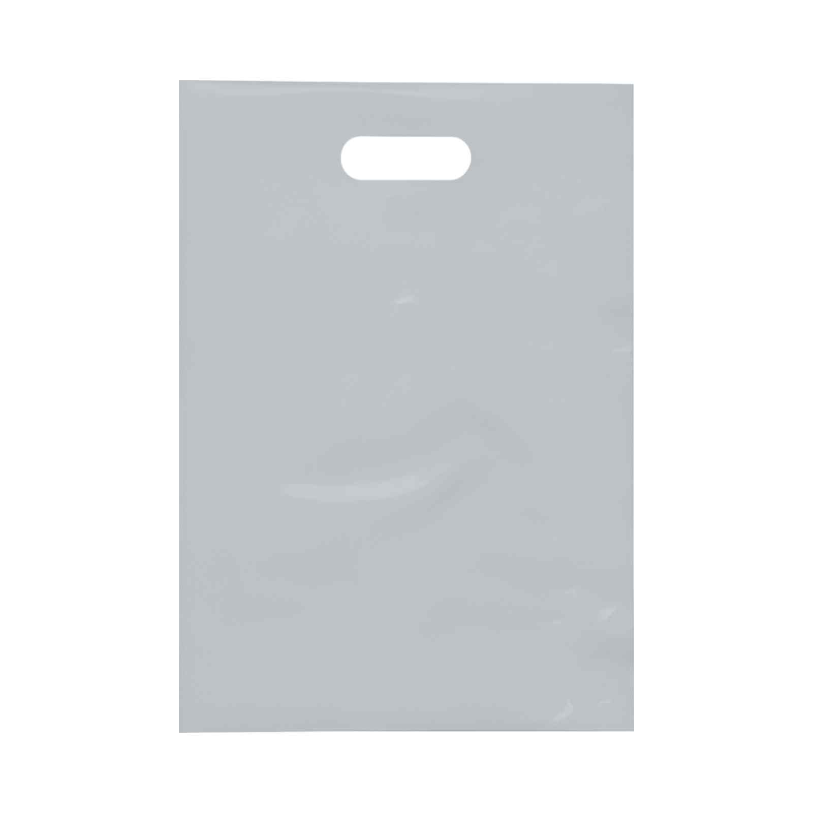 9.5 x 14 Inch Die Cut Frosted Brite Plastic Bags view 3