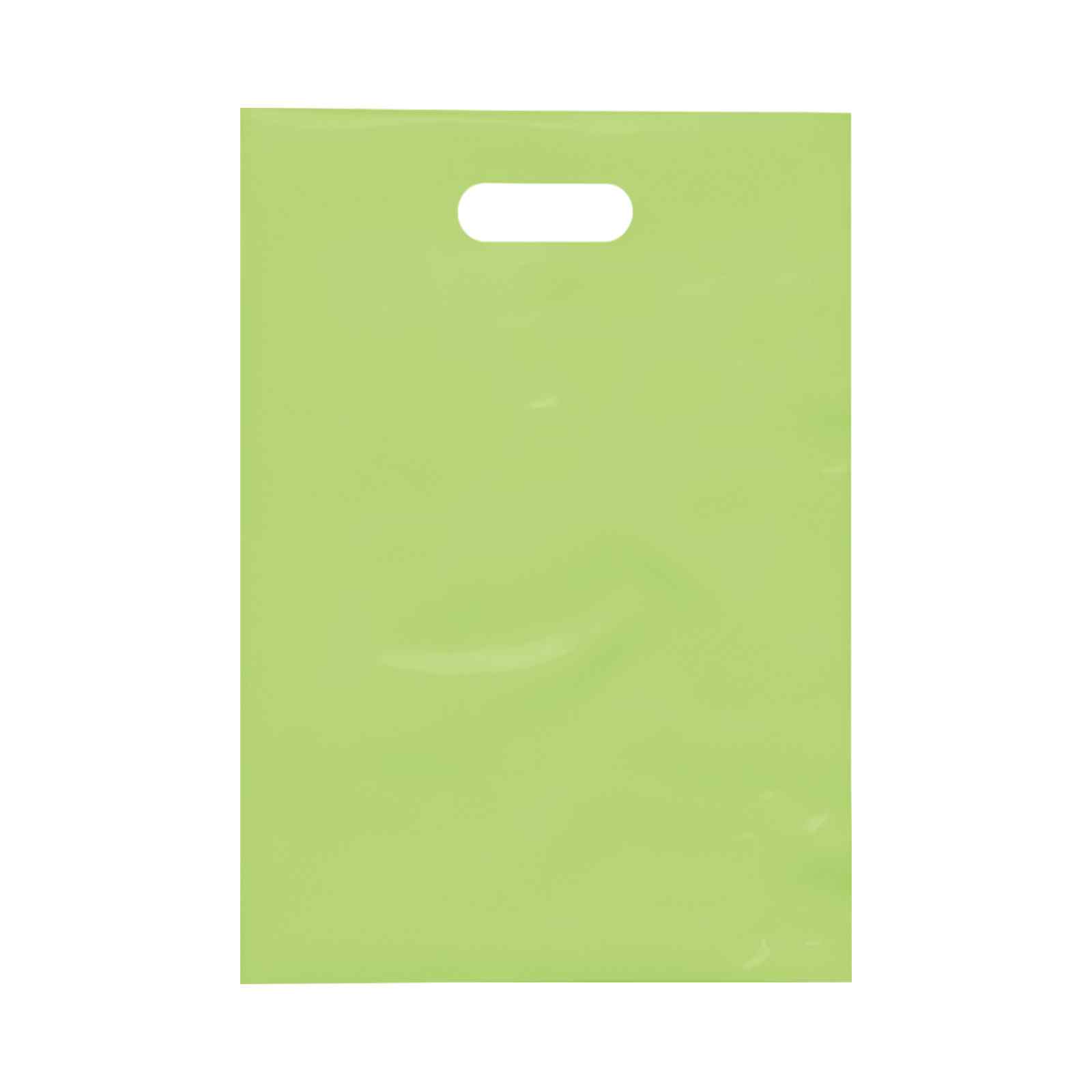 9.5 x 14 Inch Die Cut Frosted Brite Plastic Bags view 5