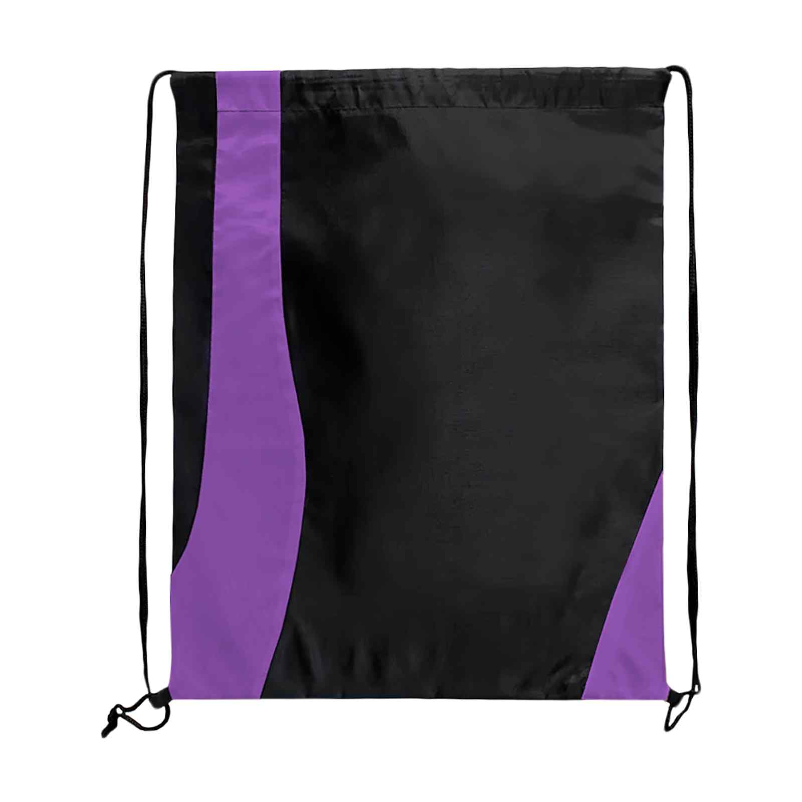 Two Tone Wavy Drawstring Tote Bags view 4