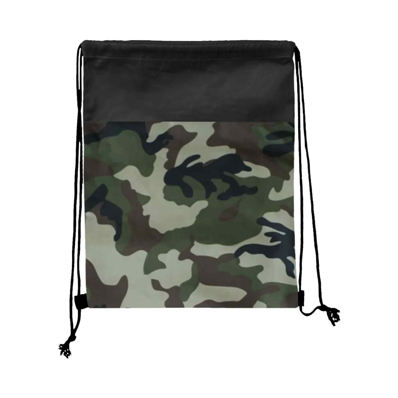 Colored Camo Drawstring Tote Bags view 1