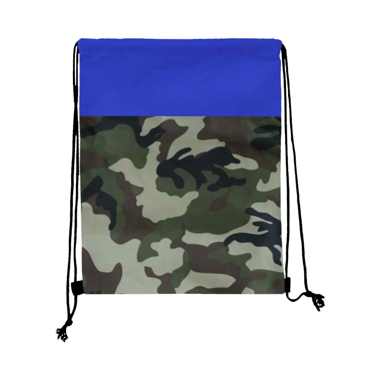 Colored Camo Drawstring Tote Bags view 2